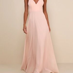 Lulu's Blush Pink Wedding Dress